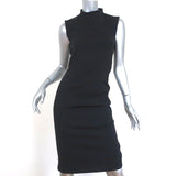 Cushnie Et Ochs Open-Back Dress Black Stretch Cotton Size 0 Sleeveless Sheath - Celebrity Owned