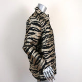 Cynthia Rowley Hensley Zebra Utility Jacket Gold/Black Size Extra Small NEW - Celebrity Owned