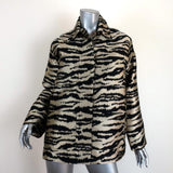 Cynthia Rowley Hensley Zebra Utility Jacket Gold/Black Size Extra Small NEW - Celebrity Owned