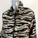 Cynthia Rowley Hensley Zebra Utility Jacket Gold/Black Size Extra Small NEW - Celebrity Owned
