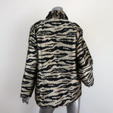 Cynthia Rowley Hensley Zebra Utility Jacket Gold/Black Size Extra Small NEW - Celebrity Owned