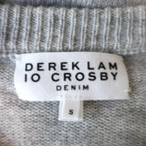 Derek Lam 10 Crosby Asymmetric Ruffle Sweater Light Gray Wool-Blend Size Small - Celebrity Owned
