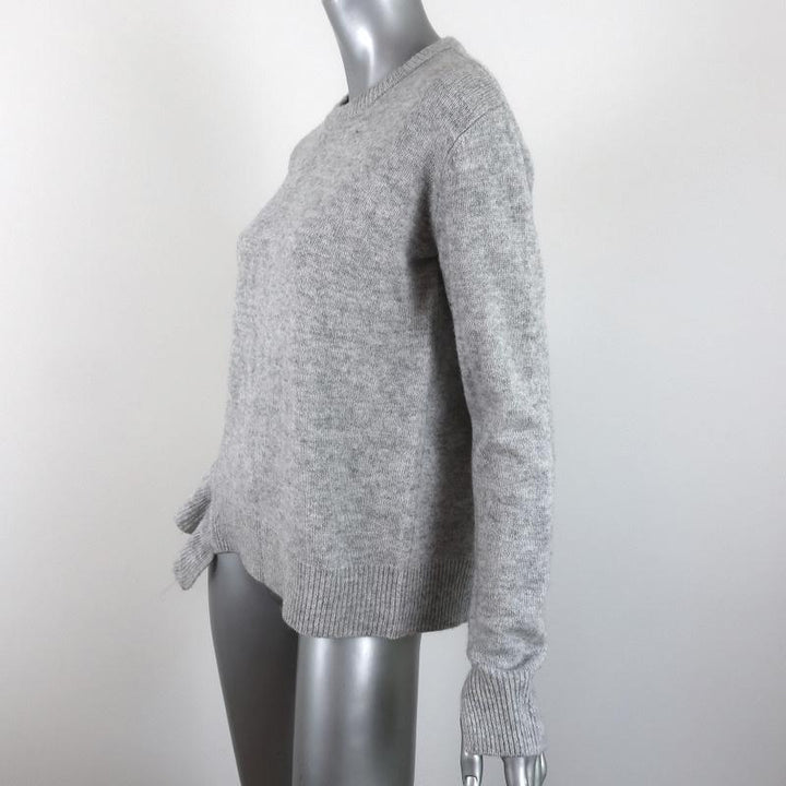 Derek Lam 10 Crosby Asymmetric Ruffle Sweater Light Gray Wool-Blend Size Small - Celebrity Owned