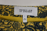 Derek Lam 10 Crosby Asymmetrical Ruffle Mini Skirt Yellow Floral Print Size 0 - Celebrity Owned