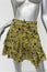 Derek Lam 10 Crosby Asymmetrical Ruffle Mini Skirt Yellow Floral Print Size 0