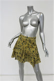 Derek Lam 10 Crosby Asymmetrical Ruffle Mini Skirt Yellow Floral Print Size 0 - Celebrity Owned