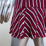 Derek Lam 10 Crosby Shirtdress Raspberry Striped Size 2 Sleeveless Mini NEW - Celebrity Owned