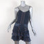 Derek Lam 10 Crosby Tiered Mini Dress Navy Scarf Print Silk Size 2