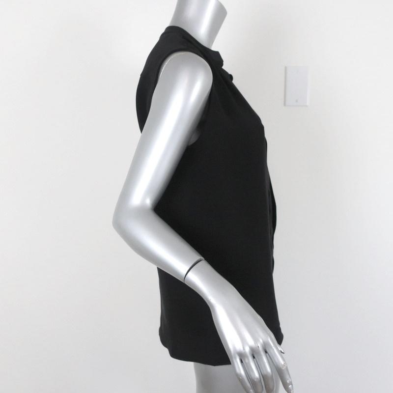 Derek Lam Blouse Kara Black Silk Size 4 Sleeveless Top - Celebrity Owned