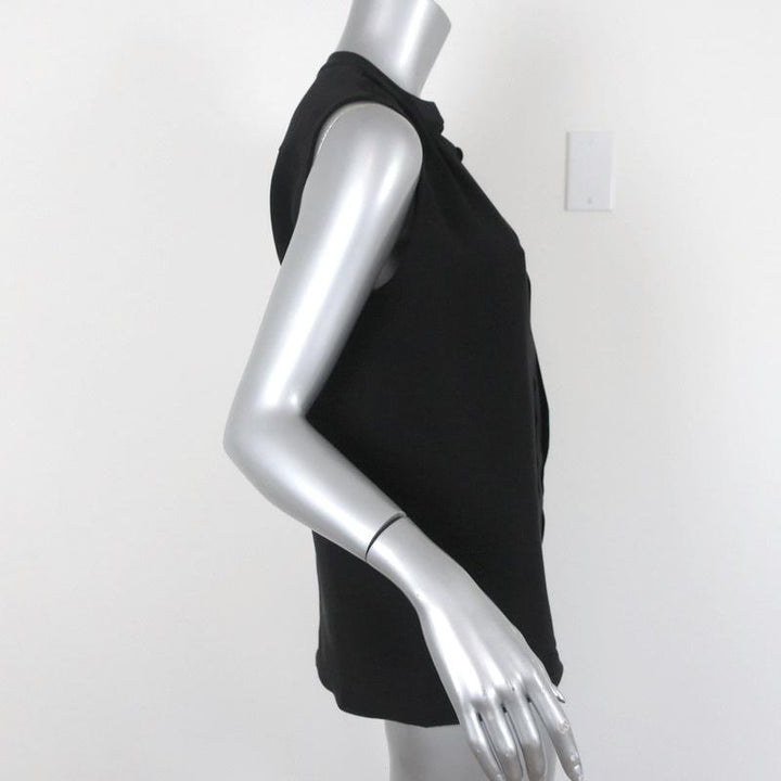 Derek Lam Blouse Kara Black Silk Size 4 Sleeveless Top - Celebrity Owned