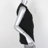 Derek Lam Blouse Kara Black Silk Size 4 Sleeveless Top - Celebrity Owned