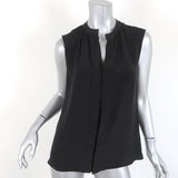 Derek Lam Blouse Kara Black Silk Size 4 Sleeveless Top - Celebrity Owned