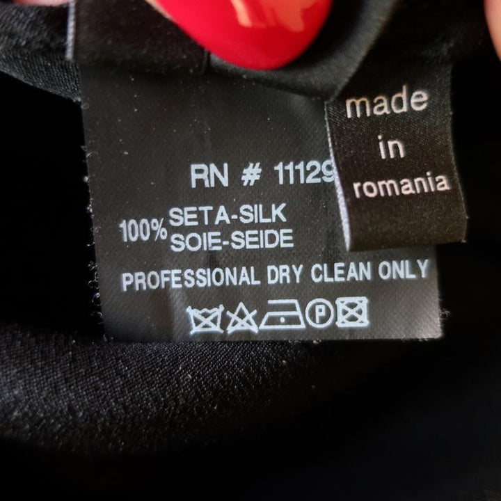 Derek Lam Blouse Kara Black Silk Size 4 Sleeveless Top - Celebrity Owned