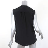 Derek Lam Blouse Kara Black Silk Size 4 Sleeveless Top - Celebrity Owned