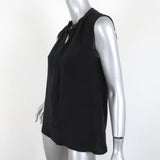 Derek Lam Blouse Kara Black Silk Size 4 Sleeveless Top - Celebrity Owned
