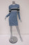 Derek Lam Dress Blue Striped Plaid Cotton Jersey Size 4 Long Sleeve Mini