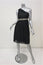 Derek Lam One Shoulder Dress Black Beaded & Crystal-Embellished Chiffon Size 4