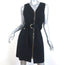 Derek Lam Zip-Front Sleeveless Mini Dress Black Stretch Cotton Size US 10