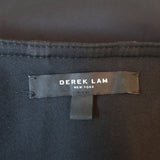 Derek Lam Zip-Front Sleeveless Mini Dress Black Stretch Cotton Size US 10 - Celebrity Owned