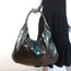 Devi Kroell Hobo Brown/Green Metallic Snakeskin Print Extra Large Shoulder Bag