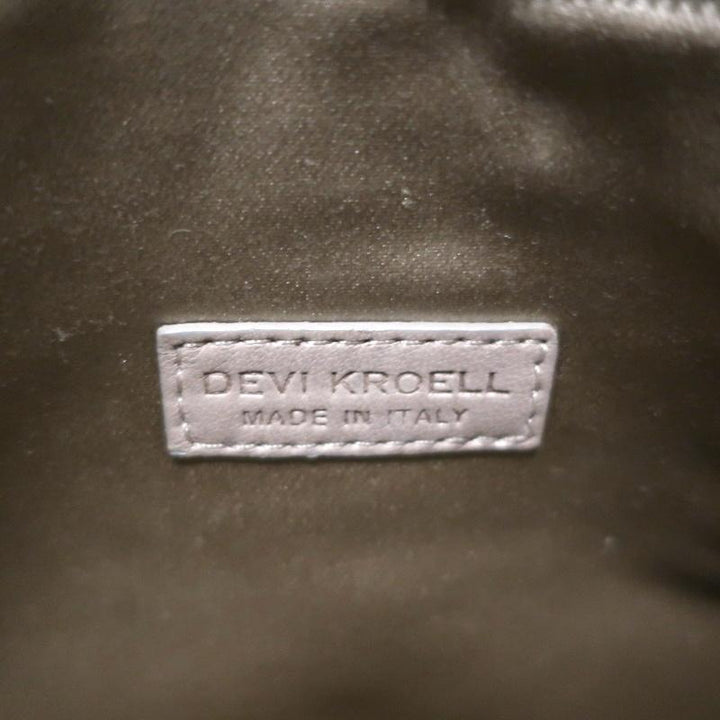 Devi Kroell Hobo Brown/Green Metallic Snakeskin Print Extra Large Shoulder Bag - Celebrity Owned