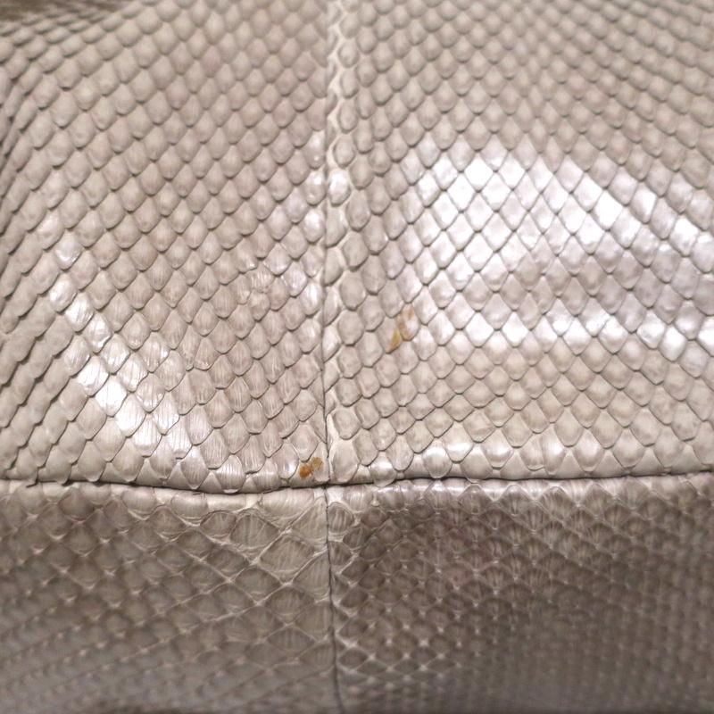 Devi Kroell Snakeskin Hobo Beige Extra Large Shoulder Bag - Celebrity Owned