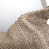 Devi Kroell Snakeskin Hobo Beige Extra Large Shoulder Bag - Celebrity Owned