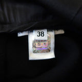 D&G Dolce & Gabbana Mini Dress Black Patent-Trim Crepe Size 38 Sleeveless LBD - Celebrity Owned