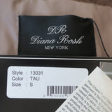 Diana Rosh Lamb Fur Jacket Taupe Size Small NEW - Celebrity Owned