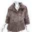 Diana Rosh Lamb Fur Jacket Taupe Size Small NEW