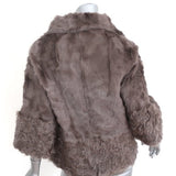 Diana Rosh Lamb Fur Jacket Taupe Size Small NEW - Celebrity Owned