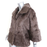 Diana Rosh Lamb Fur Jacket Taupe Size Small NEW - Celebrity Owned