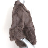 Diana Rosh Lamb Fur Jacket Taupe Size Small NEW - Celebrity Owned