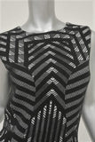 Diane von Furstenberg Dress Carlie Black/White Wool-Blend Jacquard Size 6 - Celebrity Owned