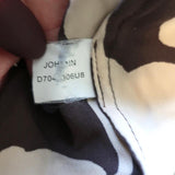 Diane von Furstenberg Dress Johann Brown/Beige Floral Print Stretch Silk Size 6 - Celebrity Owned