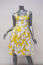Diane von Furstenberg Dress Yellow Floral Print Size 2 Sleeveless Fit & Flare