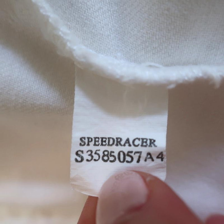 Diane von Furstenberg Moto Jacket Speedracer White Cotton Size 4 - Celebrity Owned
