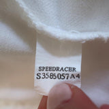 Diane von Furstenberg Moto Jacket Speedracer White Cotton Size 4 - Celebrity Owned