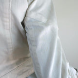 Diane von Furstenberg Moto Jacket Speedracer White Cotton Size 4 - Celebrity Owned