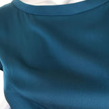 Diane von Furstenberg Side-Tie Dress Leron Teal Stretch Silk Size 2 Short Sleeve - Celebrity Owned