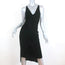 Dion Lee Fine Line Asymmetric Midi Dress Black Velvet Size US 2