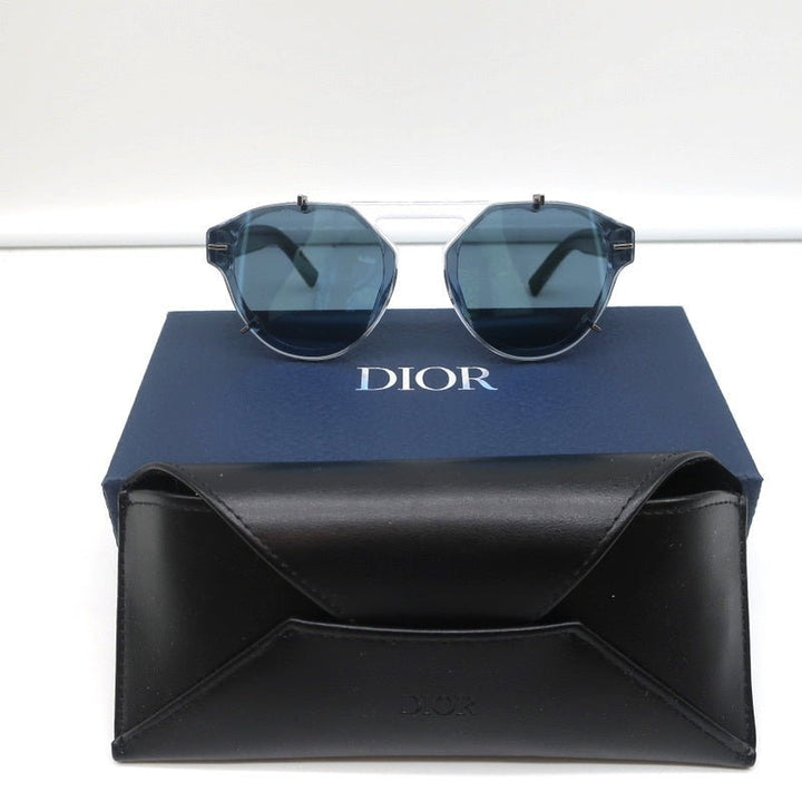 Dior Homme BlackTie 254S Mirrored Sunglasses Black/Blue MNGC8 - Celebrity Owned