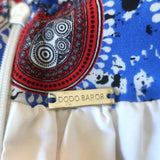 Dodo Bar Or Midi Skirt Stevie Blue Paisley Print Silk Size 40 - Celebrity Owned