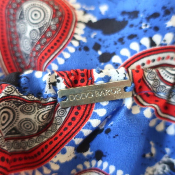 Dodo Bar Or Tank Top Lita Blue Paisley Print Silk Size 42 Sleeveless Blouse - Celebrity Owned