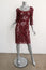 Dolce & Gabbana Lace Dress Dark Red Size 40 Scoop Neck 3/4 Sleeve