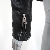 Dolce & Gabbana Leather Moto Jacket Black Size 38 Biker Jacket - Celebrity Owned