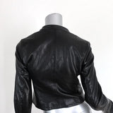 Dolce & Gabbana Leather Moto Jacket Black Size 38 Biker Jacket - Celebrity Owned