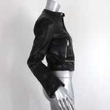 Dolce & Gabbana Leather Moto Jacket Black Size 38 Biker Jacket - Celebrity Owned