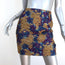 Dolce & Gabbana Mini Skirt Purple/Gold Floral Lurex Jacquard Size 36