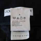 Dolce & Gabbana Trousers Black Stretch Wool Size 38 Straight Leg Dress Pants - Celebrity Owned